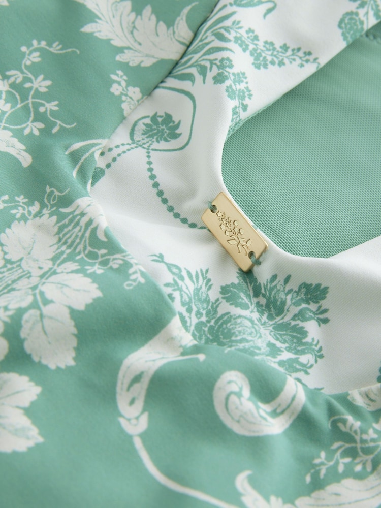 Laura Ashley Green Josette Tummy Control Swimsuit - Image 7 of 7
