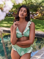 Laura Ashley Green Josette Frill Bikini Top - Image 1 of 8