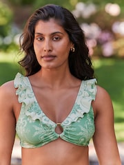 Laura Ashley Green Josette Frill Bikini Top - Image 2 of 8
