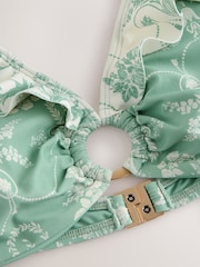 Laura Ashley Green Josette Frill Bikini Top - Image 8 of 8