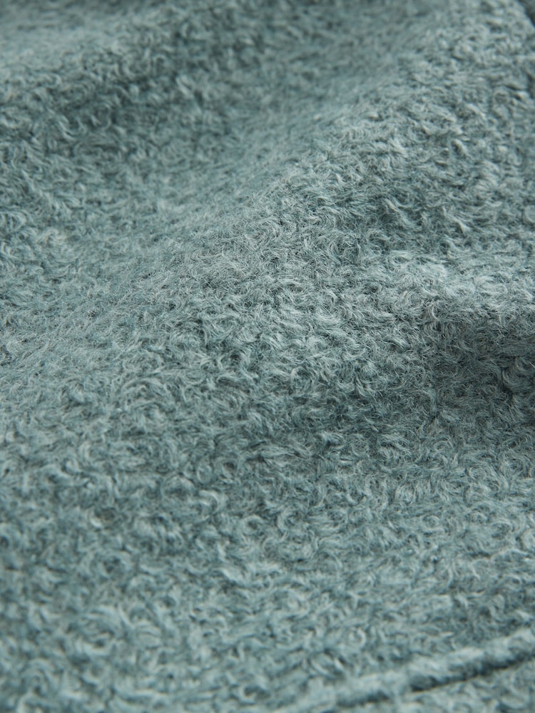 Teal Blue Coatigan Bomber Jacket - Image 5 of 6