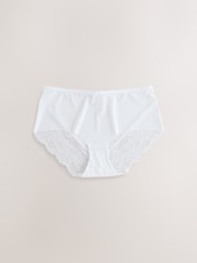 Black/White/Praline Nude Midi Lace Back NVPL Knickers 7 Pack - Image 8 of 10