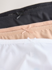 Black/White/Praline Nude Brazilian Lace Back NVPL Knickers 7 Pack - Image 7 of 8