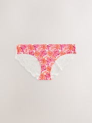 Tropical Print Brazilian Lace Back NVPL Knickers 7 Pack - Image 4 of 9
