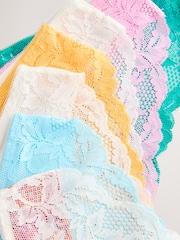 Tropical Print Brazilian Lace Back NVPL Knickers 7 Pack - Image 9 of 9