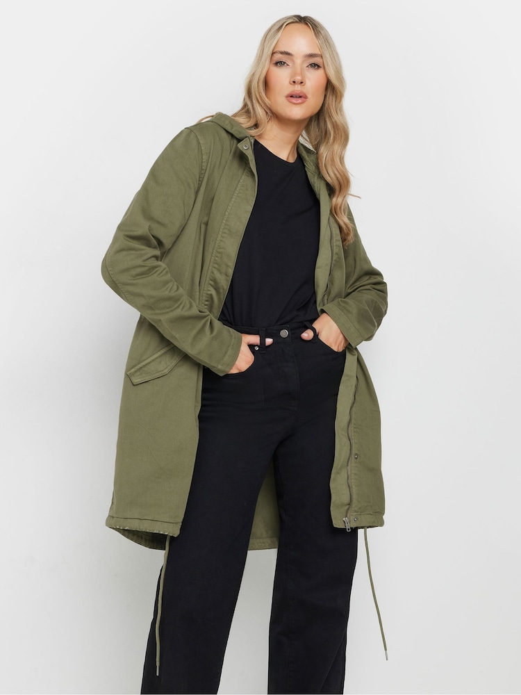 Long Tall Sally Green Twill Parka - Image 1 of 5