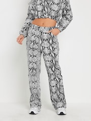 PixieGirl Petite Grey Snake Print Straight Leg Jeans - Image 2 of 6