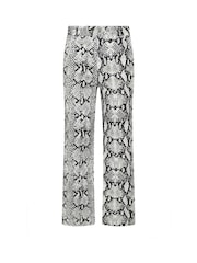 PixieGirl Petite Grey Snake Print Straight Leg Jeans - Image 6 of 6