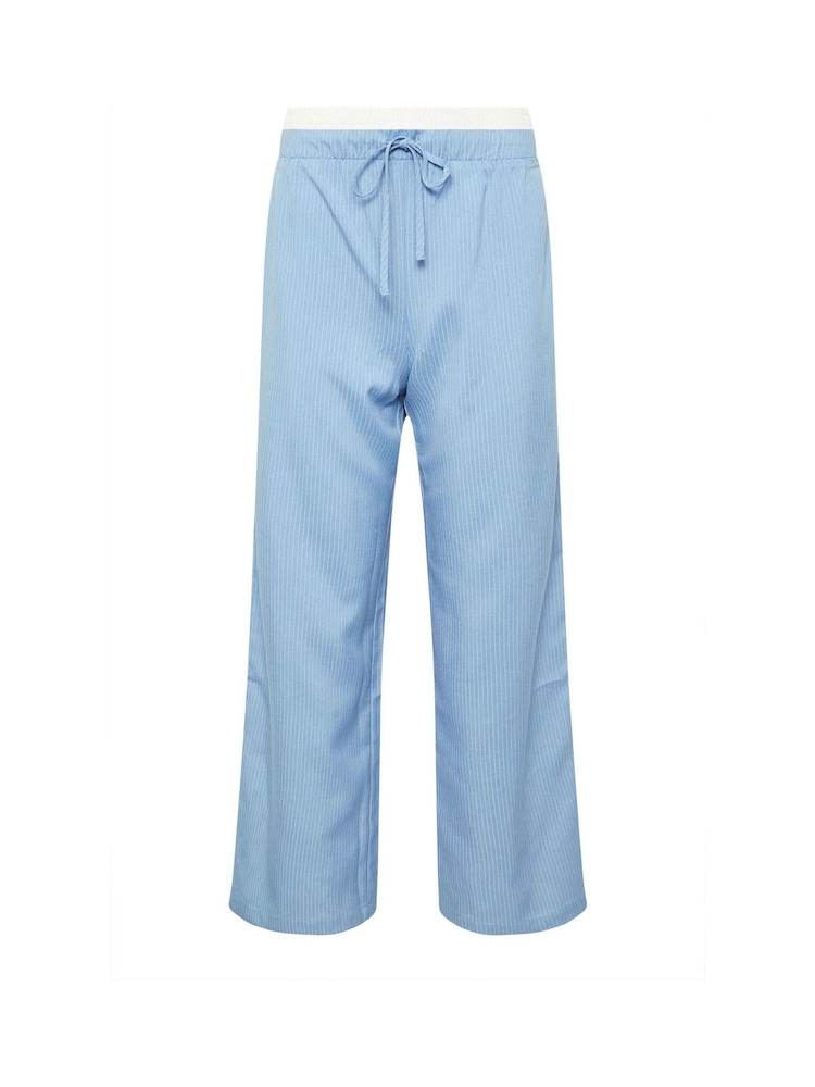 PixieGirl Petite Blue Boxer Pinstripe Wide Leg Trousers - Image 5 of 5 PixieGirl Petite Blue Boxer Pinstripe Wide Leg Trousers - Image 5 of 5