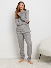 Long Tall Sally Grey Soft Touch Cuffed Joggers - Image 1 of 5