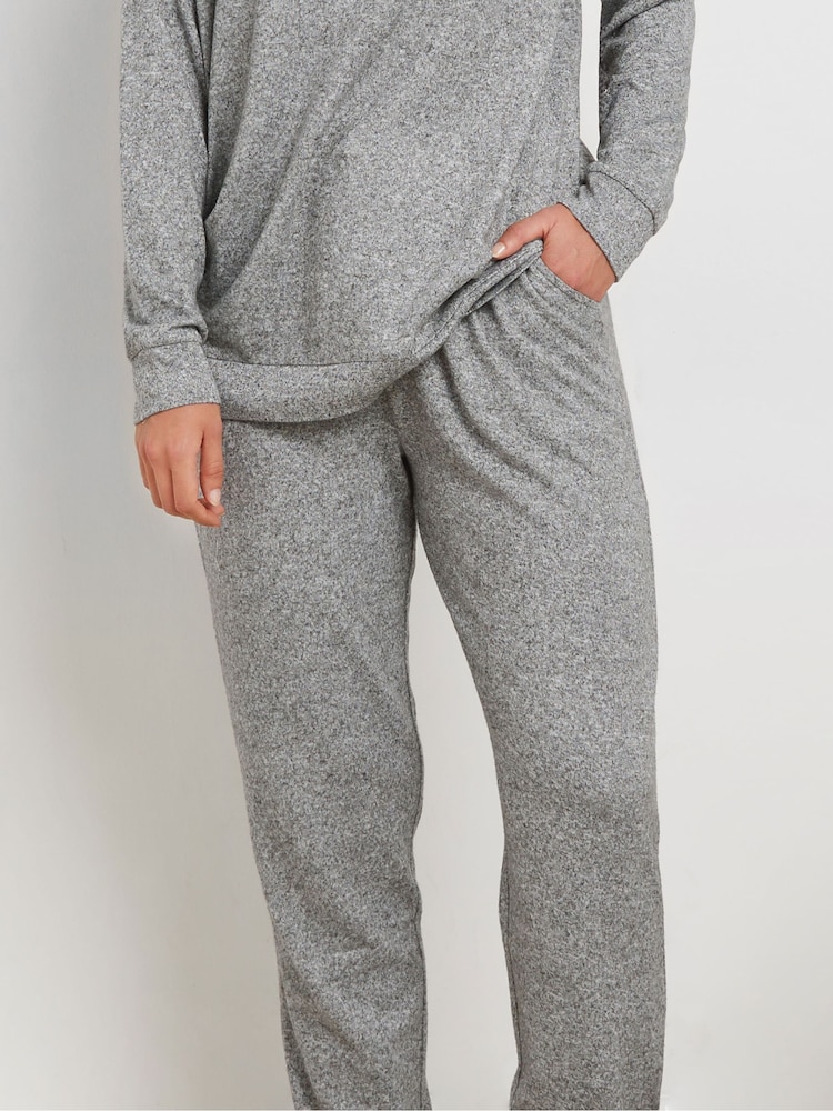Long Tall Sally Grey Soft Touch Cuffed Joggers - Image 2 of 5