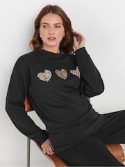M&Co Black 3 Heart Animal Sweater - Image 1 of 5