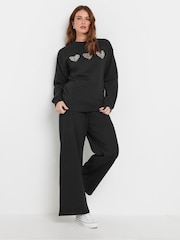 M&Co Black 3 Heart Animal Sweater - Image 3 of 5
