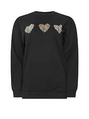 M&Co Black 3 Heart Animal Sweater - Image 5 of 5