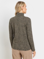 Long Tall Sally Animal Animal Print Roll Neck Soft Touch Top - Image 3 of 5