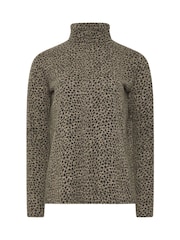 Long Tall Sally Animal Animal Print Roll Neck Soft Touch Top - Image 5 of 5