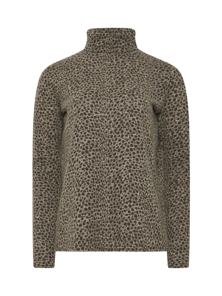 Long Tall Sally Animal Animal Print Roll Neck Soft Touch Top - Image 5 of 5
