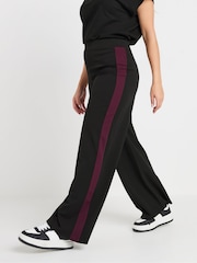PixieGirl Petite Red Contrast Stripe Wide Leg Trousers - Image 4 of 6