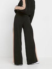 PixieGirl Petite Black Soft Touch Wide Leg Trousers - Image 3 of 4