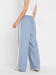 PixieGirl Petite Light Blue Contrast Side Stripe Wide Leg Trousers - Image 3 of 5