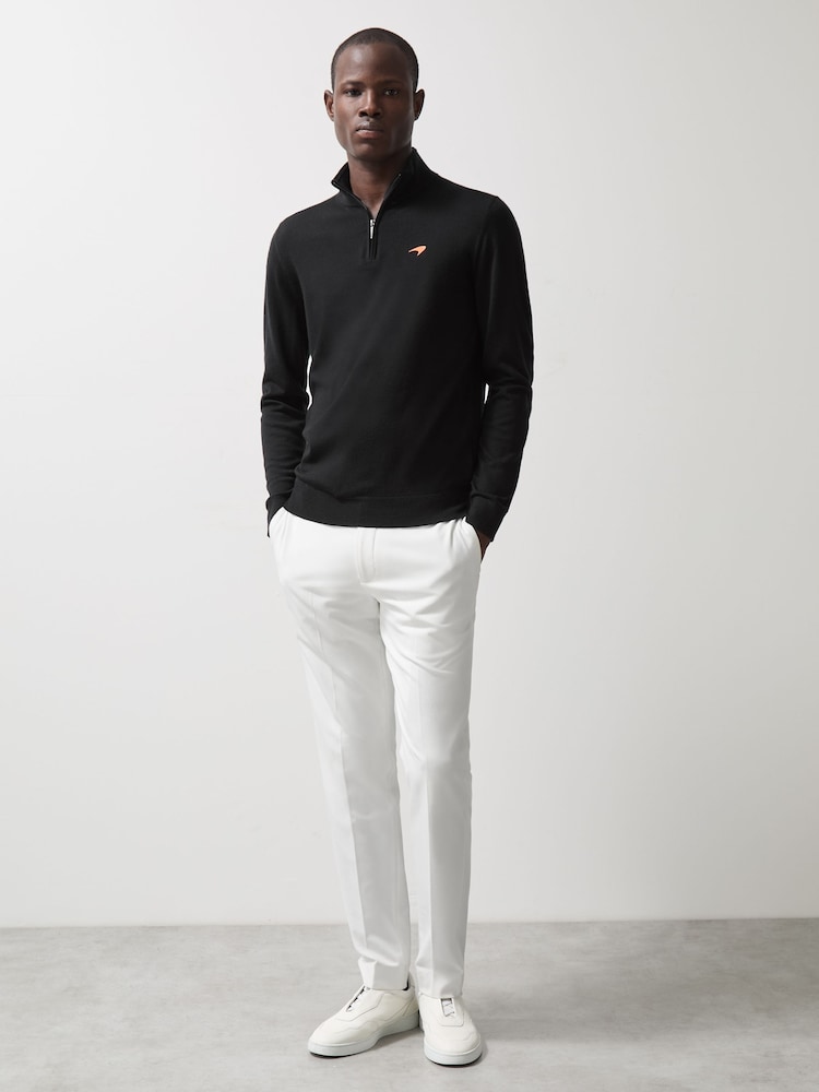Reiss Black Hatch McLaren F1 Team Merino Half-Zip Jumper - Image 3 of 7