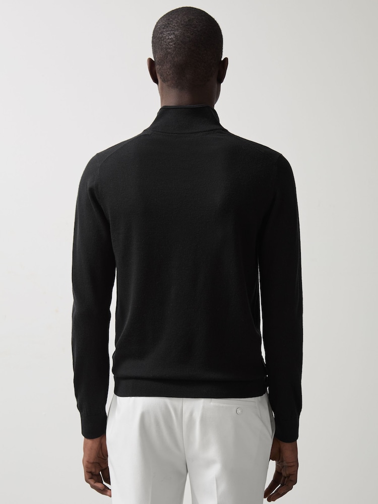 Reiss Black Hatch McLaren F1 Team Merino Half-Zip Jumper - Image 4 of 7