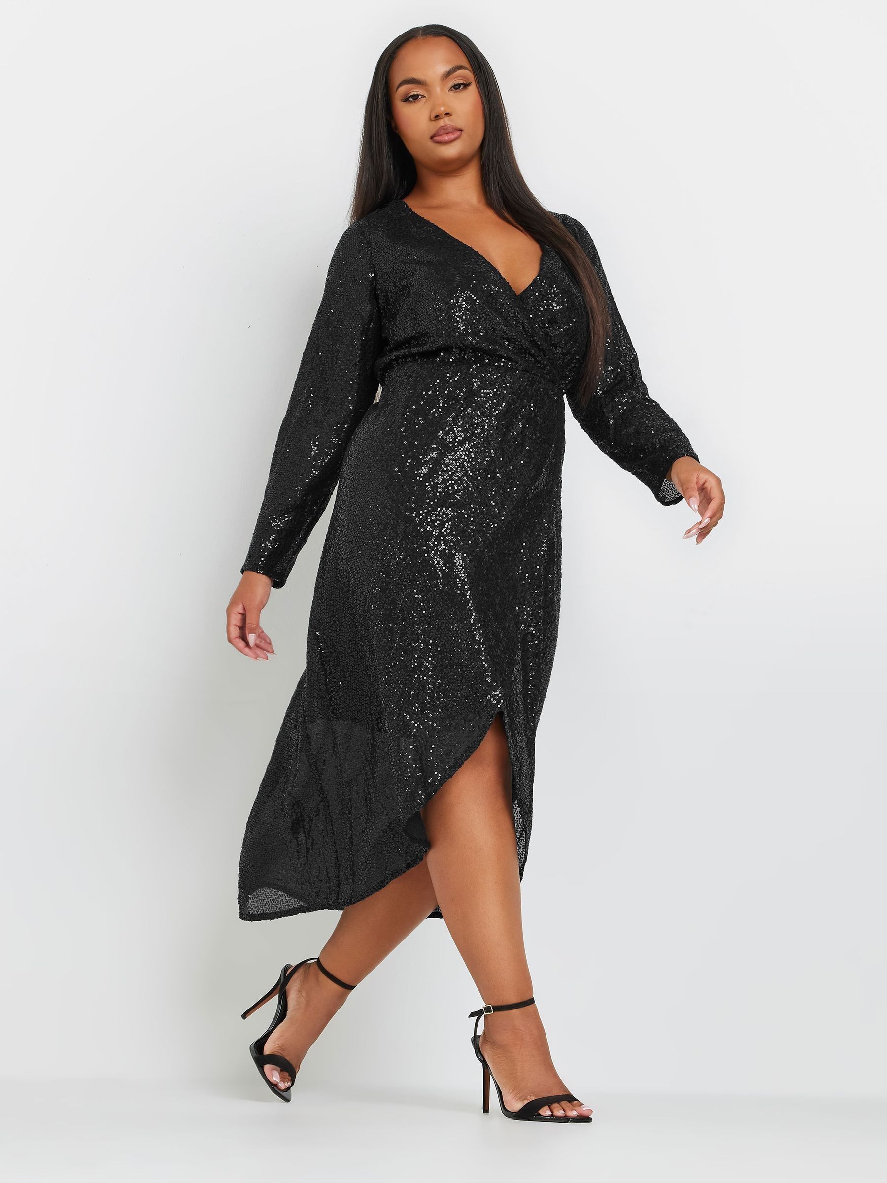 Sequin dress curve hot sale