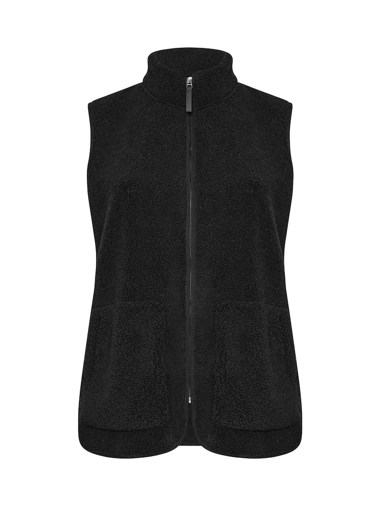Yours Curve Black Black Fleece Gilets 2 Pack - Image 8 of 8
