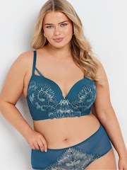 Yours Curve Green Lauren Iridescent Long Line Bra - Image 2 of 6