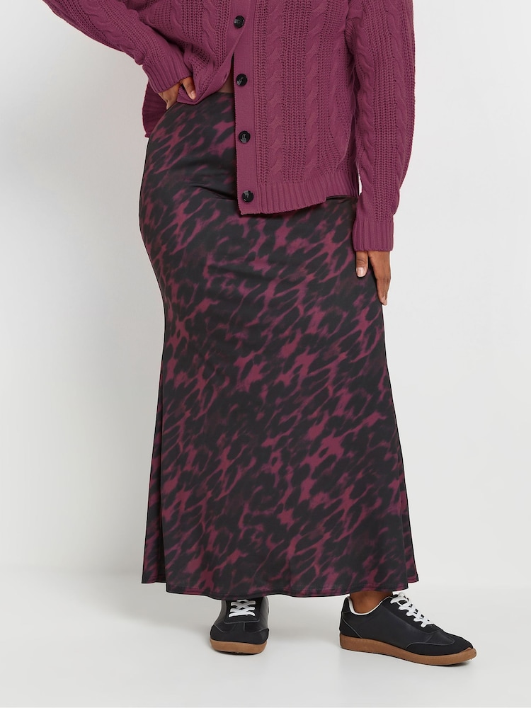 Falda larga con estampado de leopardo Limited de Yours Curve - Imagen 1 de 6 Falda larga con estampado de leopardo Limited de Yours Curve - Imagen 1 de 6