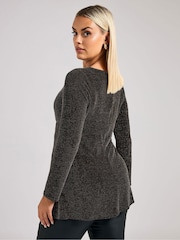 Yours Curve Gold London Metallic Knot Front Top - Image 4 of 6