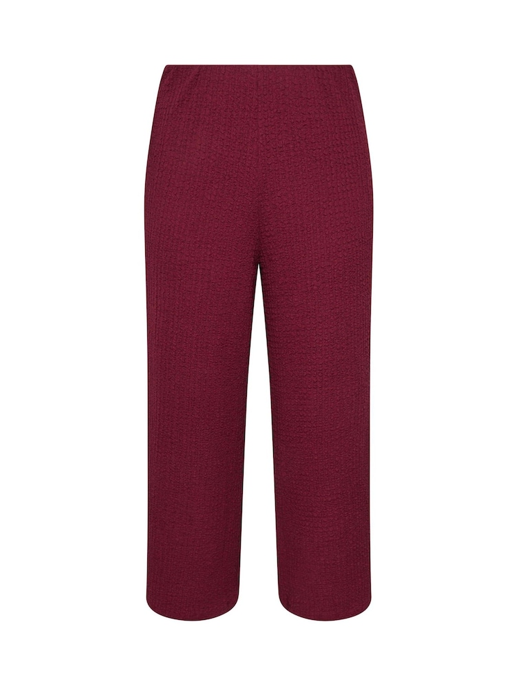 Yours Curve Red Limited Bubble Rex Trousers - Image 5 of 5