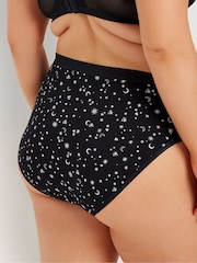 Yours Curve Pink Stretch Stars and Moon High Leg Briefs 5 Pack - Image 3 of 9