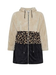 Yours Curve Brown Colour Block Leopard Print Tunic - Image 5 of 5