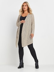 Yours Curve Natural Waterfall Soft Touch Cardigan - Image 2 of 5