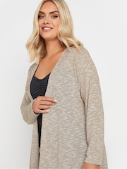 Yours Curve Natural Waterfall Soft Touch Cardigan - Image 4 of 5