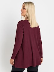 Yours Curve Burgundy Red Swing Top - Image 3 of 5