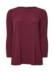 Yours Curve Burgundy Red Swing Top - Image 5 of 5