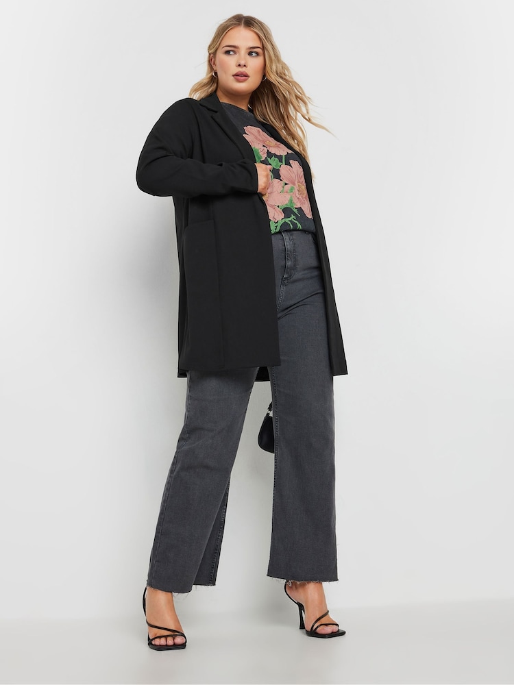 Yours Curve Black Casual Blazer - Image 2 of 5