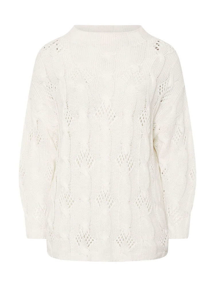 Natural - Jumper Pointelle Cable Yours Curve - Image 5 of 5