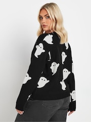 Yours Curve Black Limited Ghost Cardigan - Image 3 of 5