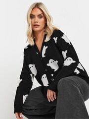 Yours Curve Black Limited Ghost Cardigan - Image 4 of 5