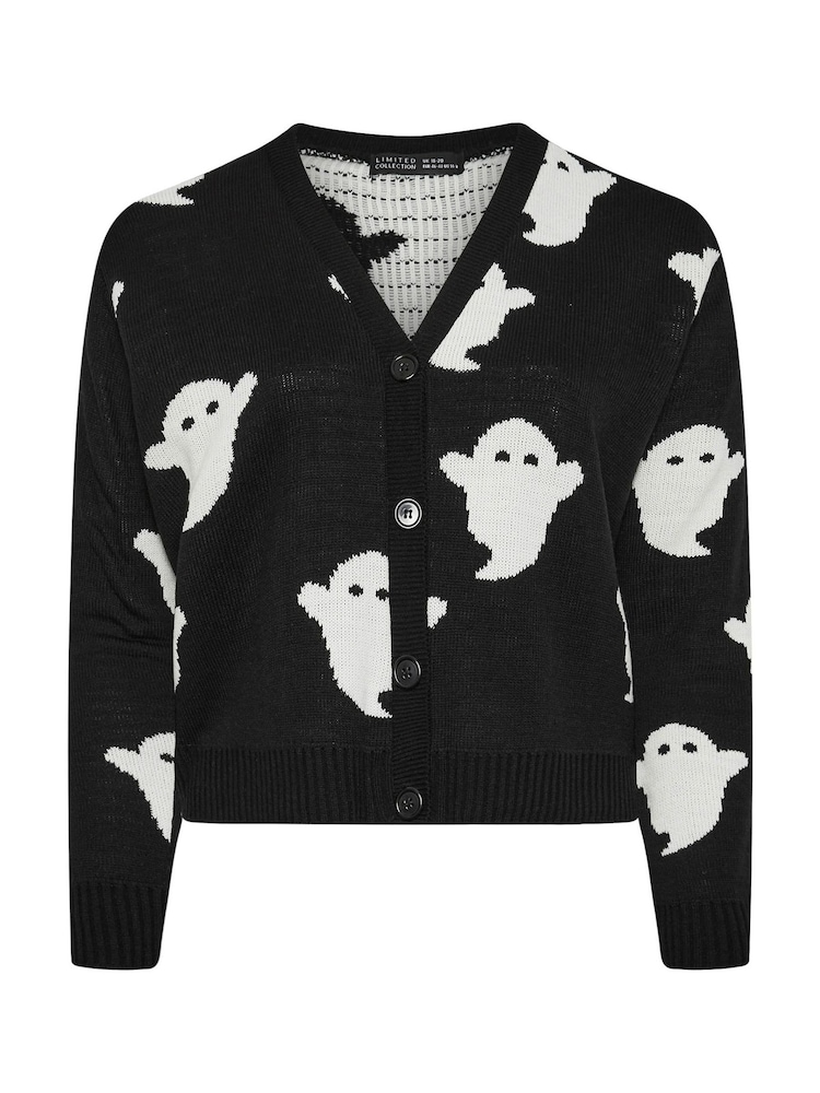 Yours Curve Black Limited Ghost Cardigan - Image 5 of 5