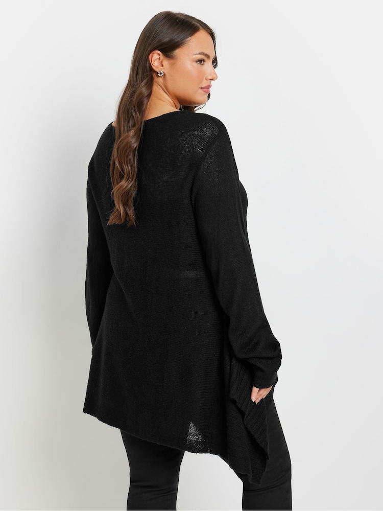 Yours Curve Asymmetrischer Longline-Strickpullover - Bild 2 von 9