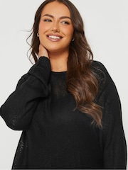 Yours Curve Asymmetrischer Longline-Strickpullover - Bild 8 von 9