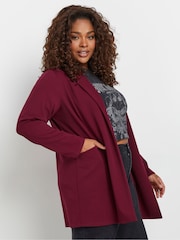 Yours Curve Red Casual Blazer - Image 1 of 6