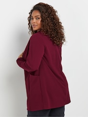 Yours Curve Red Casual Blazer - Image 4 of 6