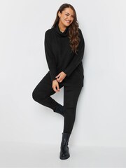 Yours Curve Black Soft Touch Turtle Neck Jumper - Image 2 of 5
