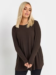 Yours Curve Brown Swing Top - Image 1 of 5