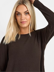 Yours Curve Brown Swing Top - Image 4 of 5